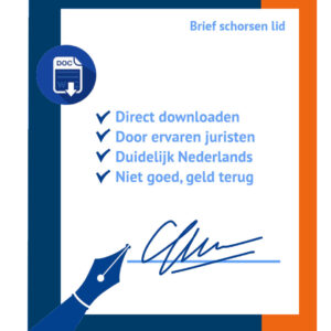 Brief schorsen verenigingslid