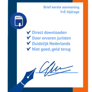 brief eerste aanmaning vve bijdrage